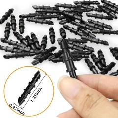 JAYEE 100 Pack Drip Irrigation 1/4′ Barbed 100P-Coupling, D 100P- Couplings