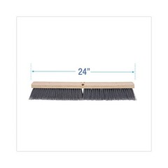 Boardwalk Floor Brush Head, 3″ Gray Flagged Bristles, 24″ Brush, 2/Pack