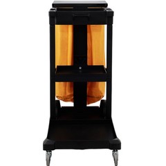 VEVOR Janitorial Trolley Cleaning Cart with PVC Bag and Cover for Housekeeping