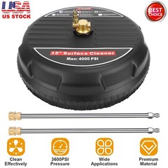 15″ Pressure Washer Surface Cleaner with 2 Extension Wand Quick Connect 3600PSI