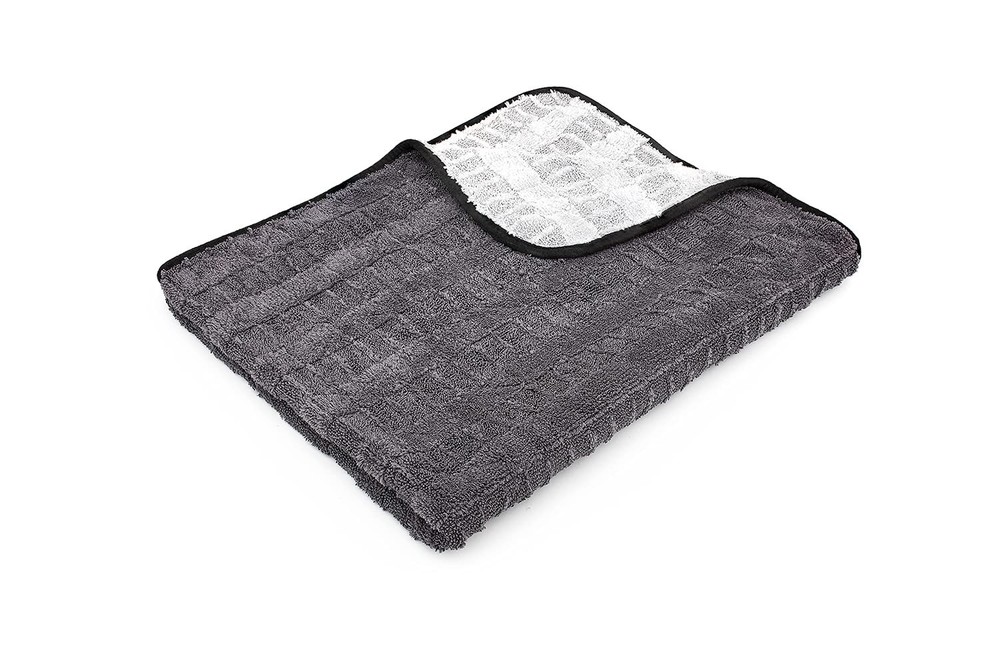 The Rag Company Gauntlet Car Drying Towel – 30in x 36in, Ice Grey +