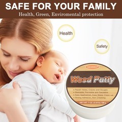 SEISSO Wood Putty, Water-Based Woods Filler, White Wooden Putty 7 OZ,