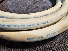 Unisource Series Sanity Washdown Hose 3/4″ X 50′ w 3/4″ X 1/2” 300 WP 2179 EPDM