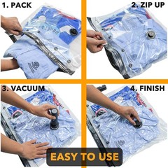 Travel Vacuum Bags for Luggage with Electric Pump, 18 Pack Vacuum Seal Bags for