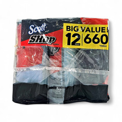 Scott Shop Towels Original Multi-Purpose Rags 55 Sheet Roll – 12 Count