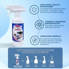 Oven Cleaner, 1PCS Heavy Oil Cleaner Stain, Effective Multi-Purpose Clean wit…