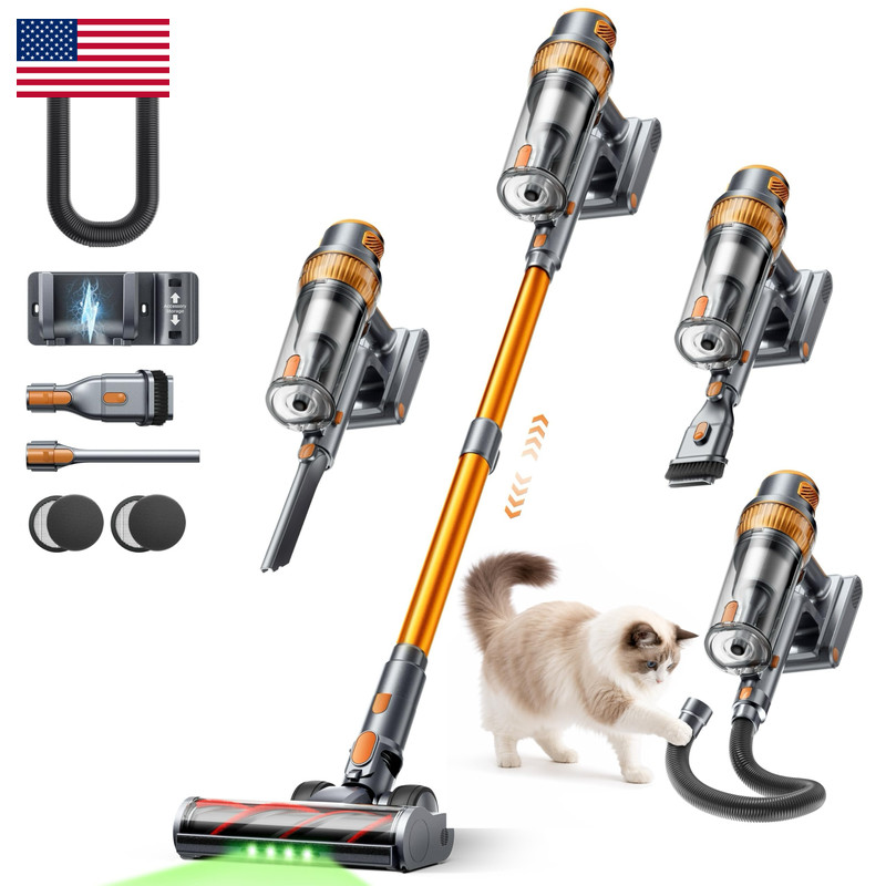 Ezytidy Cordless Vacuum Cleaner 55Kpa 650W 70Mins Stick Vacuum Cleaners For