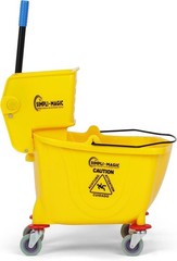Heavy-Duty Yellow Mop Bucket with 50,000 Cycles Side Press Wringer – 26 Quart