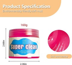 Reusable Red Cleaning Gel for Car Air Vents and Interior Crevices, Color: Red