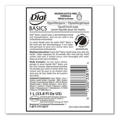 Dial Professional 33821 Basics MP Free Liquid Hand Soap – Unscented 8/CT New
