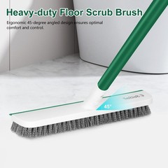 SetSail Upgraded Large 12 in Wide Floor Scrub Brush with White Green-large