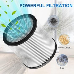 2 Pack DXVC6910 Cartridge Filter Replacement for DEWALT DXV16P Wet/Dry Vac