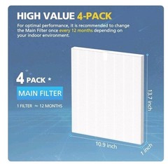 5510 5520 Replacement Filter Q for Winix 5510 5520 Plasmawave Air Purifier, 4 Pk