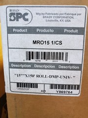 NEW Brady SPC Sorbents MRO15 Absorbent Roll 24 Gal. Universal 15″ x 150′ Gray HR