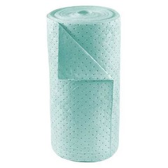Brady Spcun3800 Sorbent Roll, 39 Gal, 30 In X 150 Ft, Harsh Chemicals, Green,