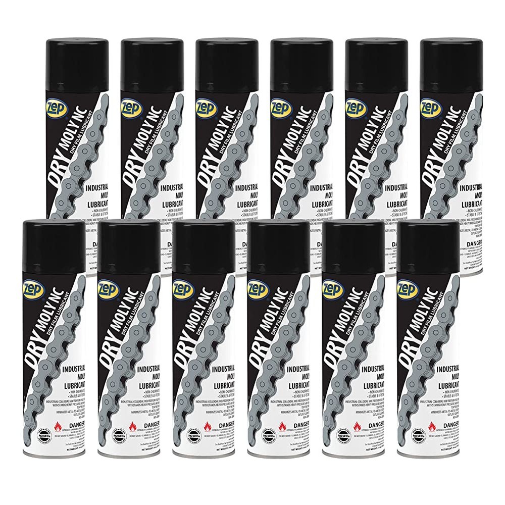 Zep Dry Moly NC Dry Film Lubricant – 14 oz (Case of 12) 10601 – Reduces Friction