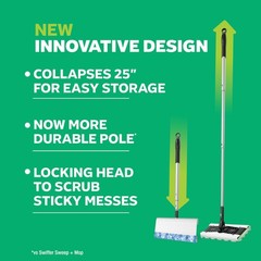 Swiffer Sweep & Mop Deluxe 2-in-1 1 Count (Pack of 1), &