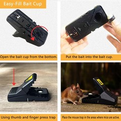 Reusable Indoor Mouse Trap 6 Pack – Easy to Set Plastic Rodent Control 6 pack