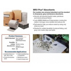 Brady Mro300 Sorbent Pad, 20 Gal, 15 In X 19 In, Universal, Gray, Polypropylene