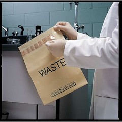 Biohazard Bags, 0.5 Gal., White, Pk100, Mbwb142325