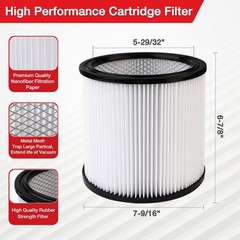 Shop-Vac High Performance 90304/90344 Cartridge Filter, Fits most 4-16 90304