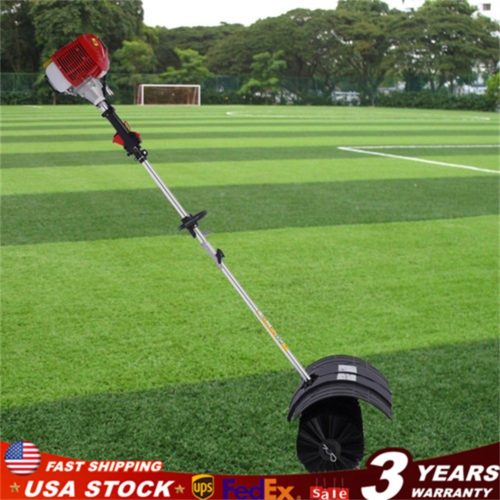 Gas Power 52CC Handheld Sweeper Broom Driveway Turf Artificial Grass Snow Clean