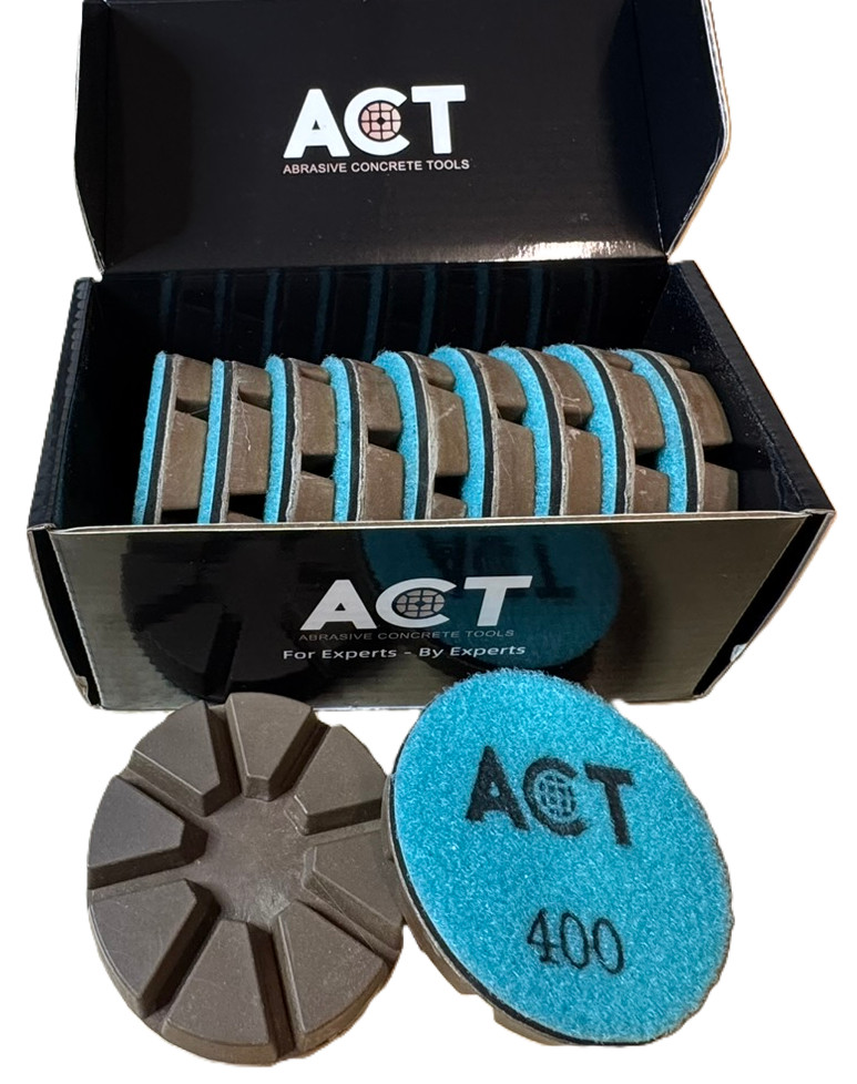 3″ 400 Grit Semi-Metal Diamond Polishing Pads – Concrete (Set-12)