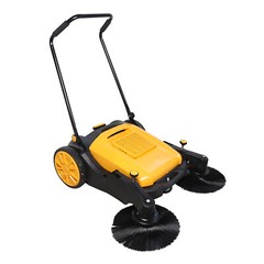 41″ Hand Push Sweeper Pavement Street Sweeping Tool Walk-behind Outdoor Cleaner