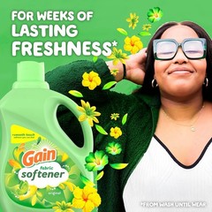 Gain Liquid Fabric Softener, Original Scent, 140 FL OZ, 190 Loads, Liquid Fabric