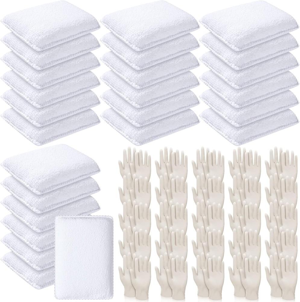 24 Set Wood Stain Applicators and Disposable Latex Gloves