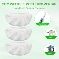 10 Pack Universal Steam Mop Pads, Pads for Handheld White