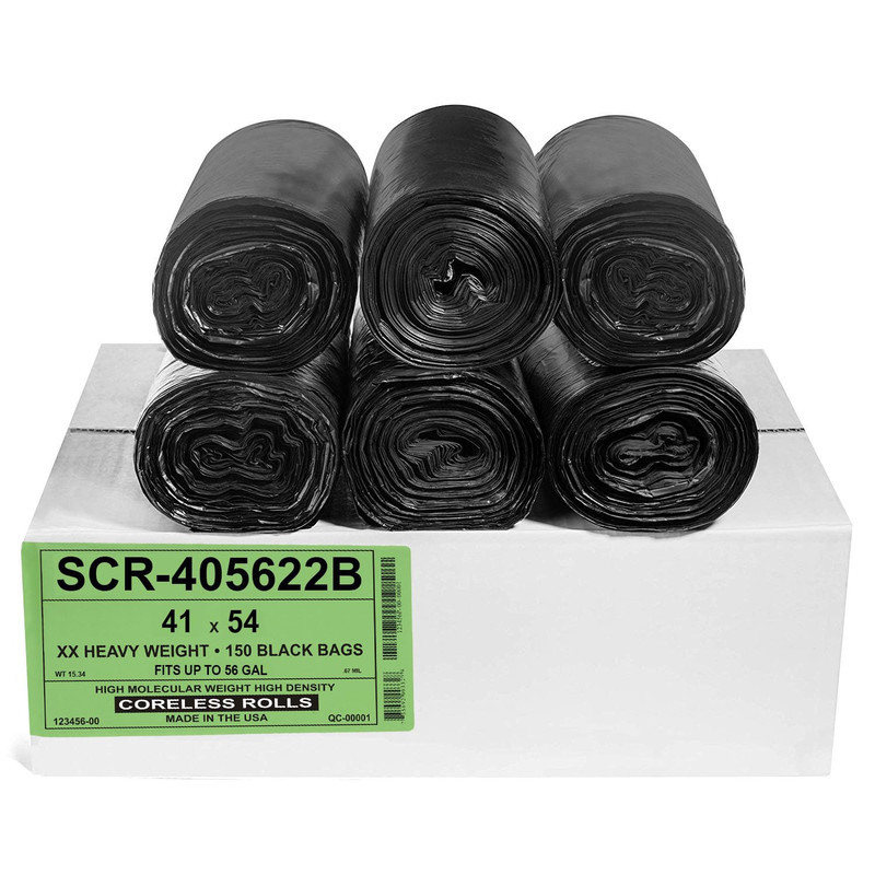 Aluf Plastics 55-60 Gallon Trash Bags Source Reduction Series Value High