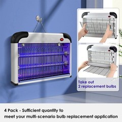 Qualirey 4 Pack Bug Zapper Replacement Light Bulbs 10W for 20W Indoor Bug…