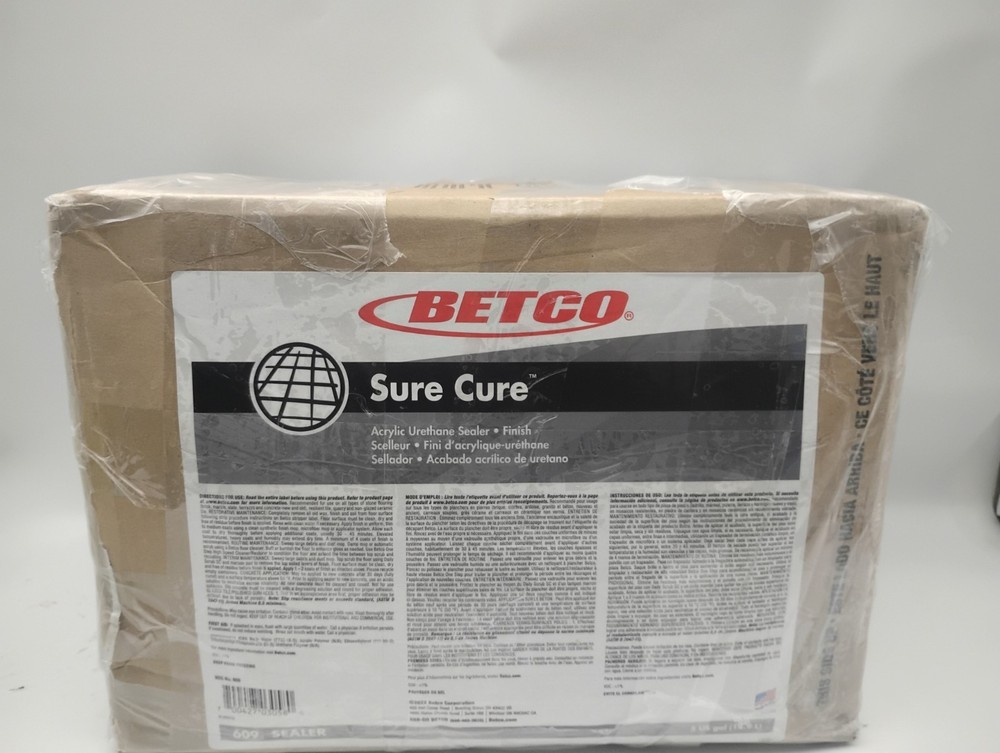 Betco Sure Cure Acrylic Urethane Sealer. 609 Sealer. 5 Gallon Damaged Box