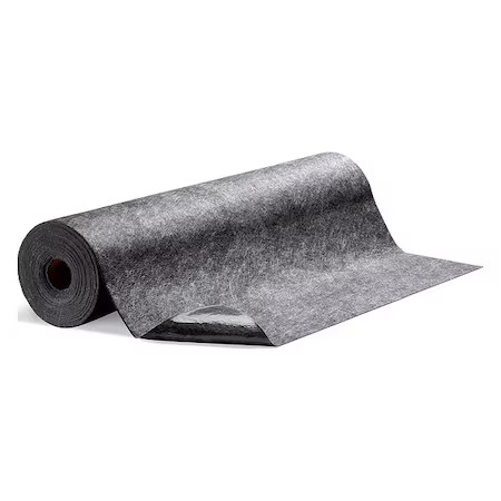 Pig Grp48200-Gy Sorbent Roll, 10 Gal, 48 In X 100 Ft, Universal, Gray,