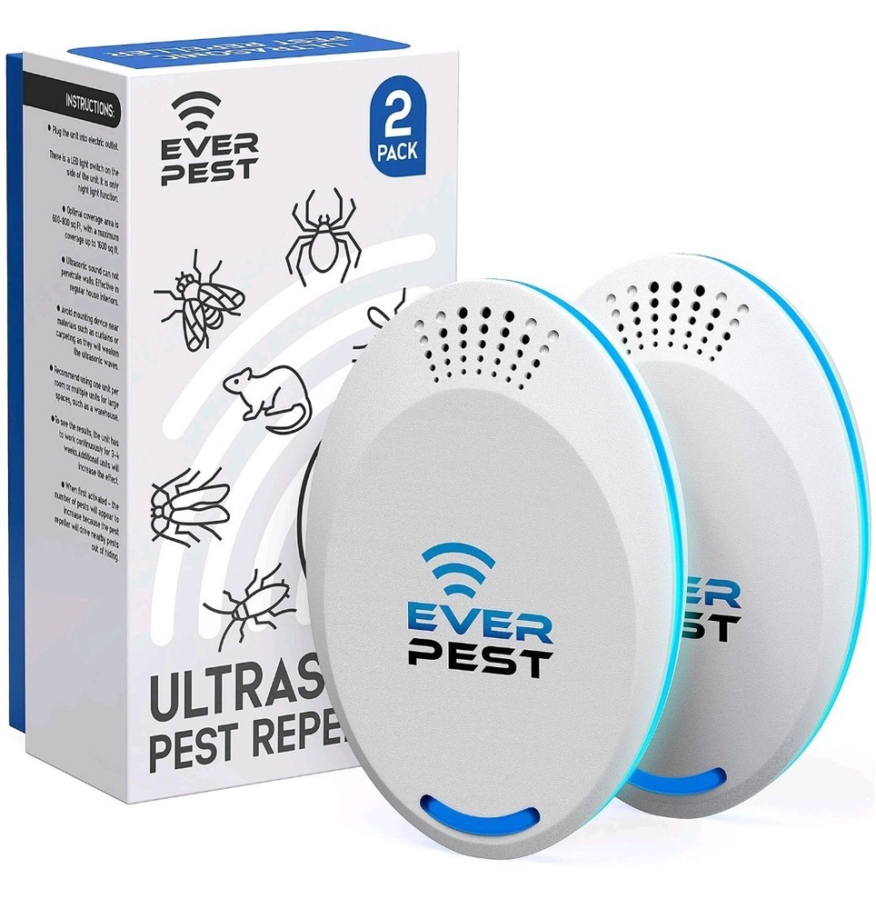 Ultrasonic Pest Repeller (2-Pack) Plug in Flea Rat Roach Mosquito…
