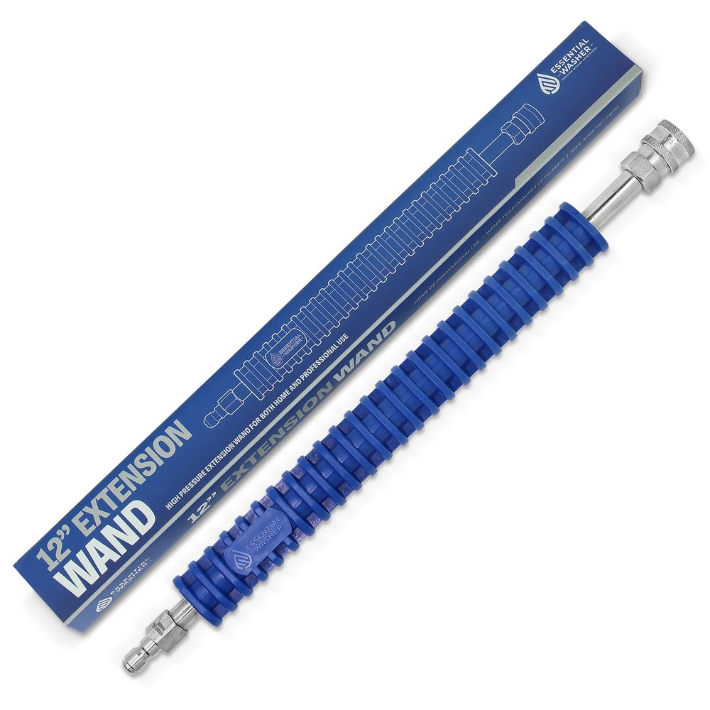 ESSENTIAL WASHER 12″ Pressure Washer Straight Extension Wand, Blue