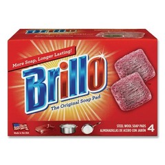 Brillo 53304 2.5″ x 3″ Steel Wool Soap Pads – Gray/Pink (12/Carton) New