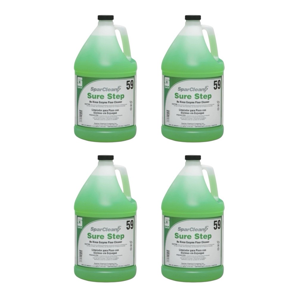Case of 4 Gallons – Spartan SparClean Sure Step 59 Floor Cleaner – New Sealed