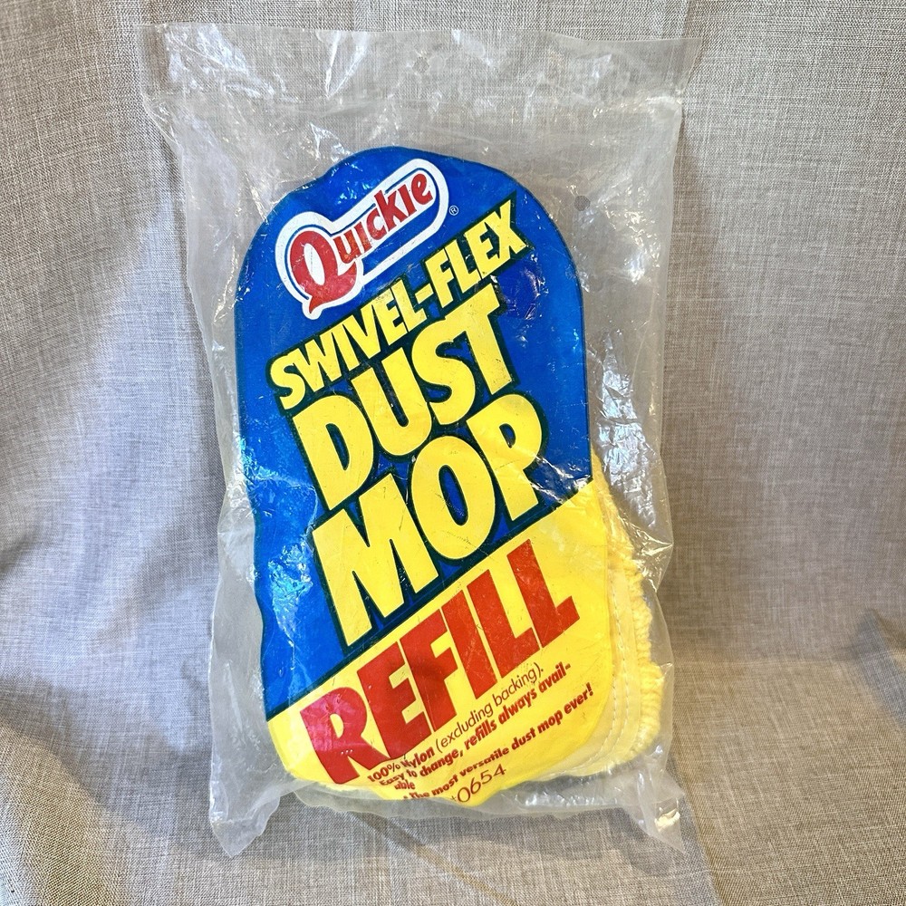 Quickie Swivel-Flex Dust Mop Refill #0654 Yellow New Sealed USA 100% Nylon