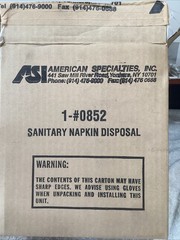 AMERICAN SPECIALTIES SANITARY NAPKIN DISPENSOR