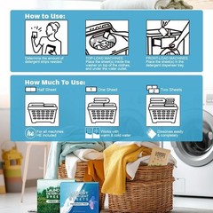 AIDEA Laundry Detergent Sheets, Washer Sheet Detergent, 1 Count (Pack of 100)