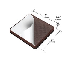 Slipstick GorillaPads Non Slip Furniture Pads/Gripper Floor 3″ Square, Black