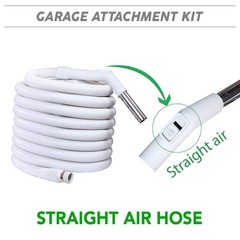 OVO Central Vacuum Garage Kit, with 30ft Straight air Hose, 12’’ Kit B, Gray