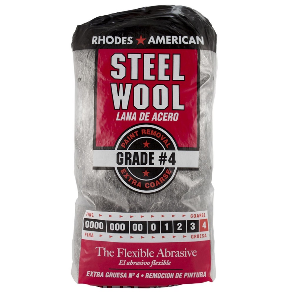 Rhodes American 10121116 4-Grade Medium Steel Wool Pad 4 x 8 in. (Pack of 6)