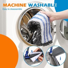 Masthome Dual Sided Flip Mop, Wet Dry Microfiber 16.8 x 5.2 inches, Blue