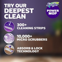 Swiffer PowerMop Multi-Surface Mop Kit for Floor 1 Kit, Purple and White