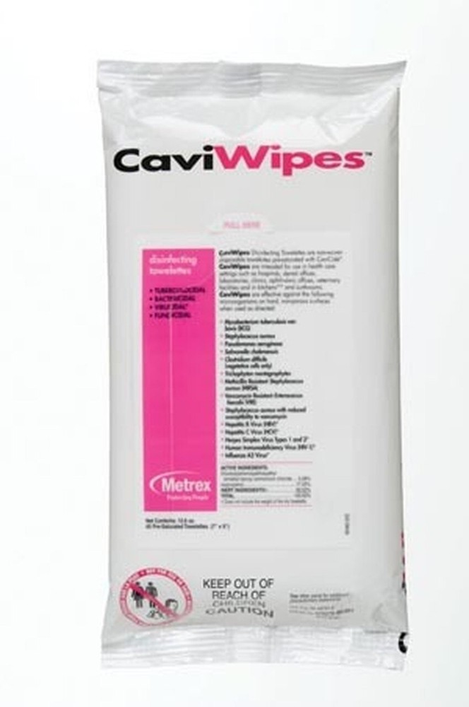 Metrex 13-1224 CaviWipes Sterilization Disinfectant Wipes 7″ X 9″ 45/Pk