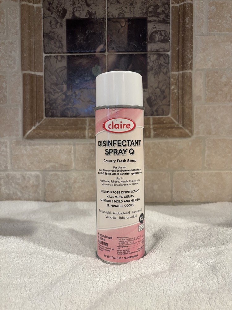 Claire Disinfectant Spray Q, Country Fresh Scent Multipurpose Disinfectant 17 oz