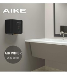 AIKE Air Wiper Compact Hand Dryer 110V 1400W Black(with 2 Pin Plug)Model AK2630S